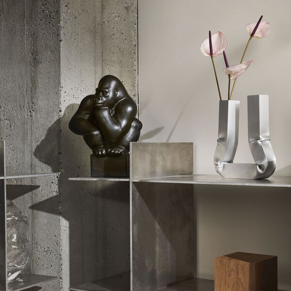 Gorillafigur, mit auf die Hand gest&uuml;tztem Kopf, Royal Copenhagen