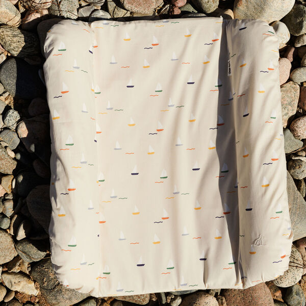 Dove Changing Cushion, pond boats, Dear April