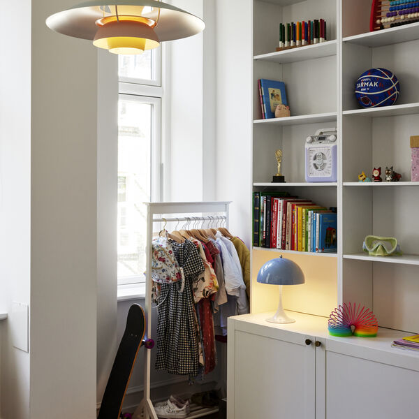 PH 5 Pastels Pendant, blue/rose/peach, Louis Poulsen