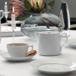 Weiße gerippte Teekanne 75 cl, Royal Copenhagen