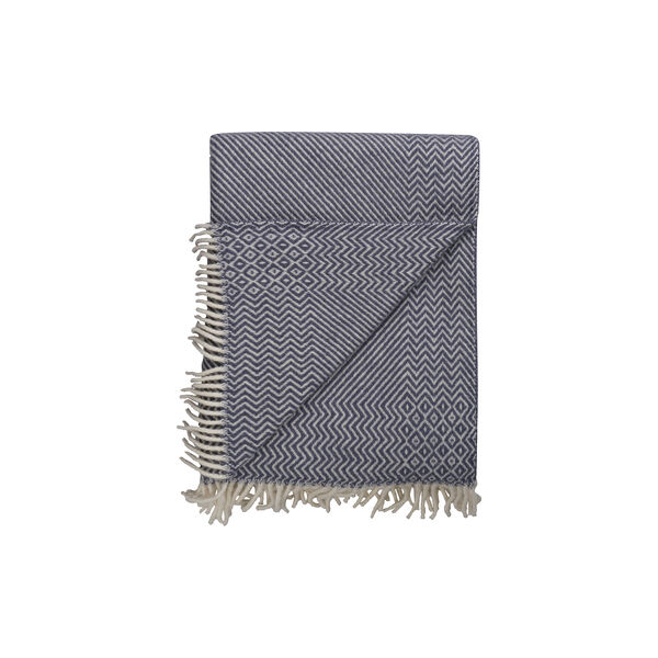 KATTEFOT Throw, midnight blue, R&oslash;ros Tweed