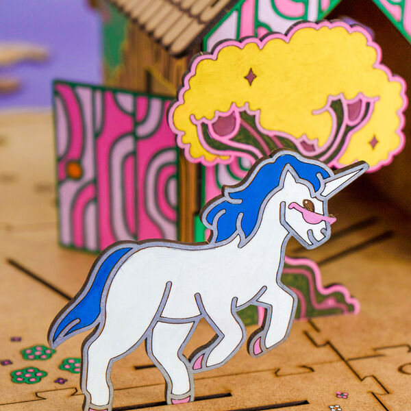 Unicorn Wooden Toy | Rainbow Friends, Crateit