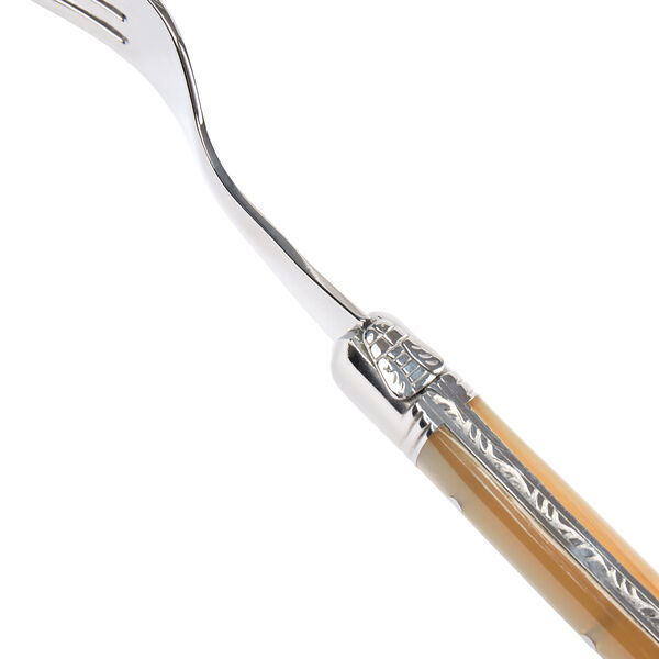Steakgabel, brown horn, Laguiole Tradition