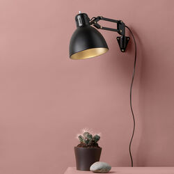 Archi W1 Wandleuchte, schwarz/gold, Nordic Living