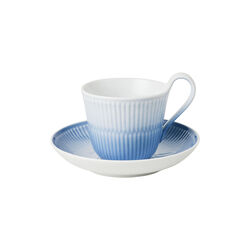 Iris Tasse & Untertasse mit hohem Henkel, blau, Royal Copenhagen