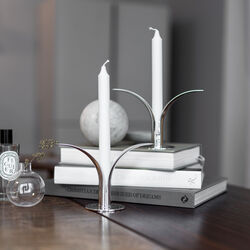 Liljen Kerzenhalter, silber, Skultuna