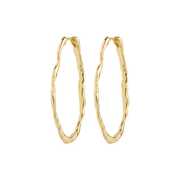 TIMBER hoop ohrringe, vergoldet, Pilgrim