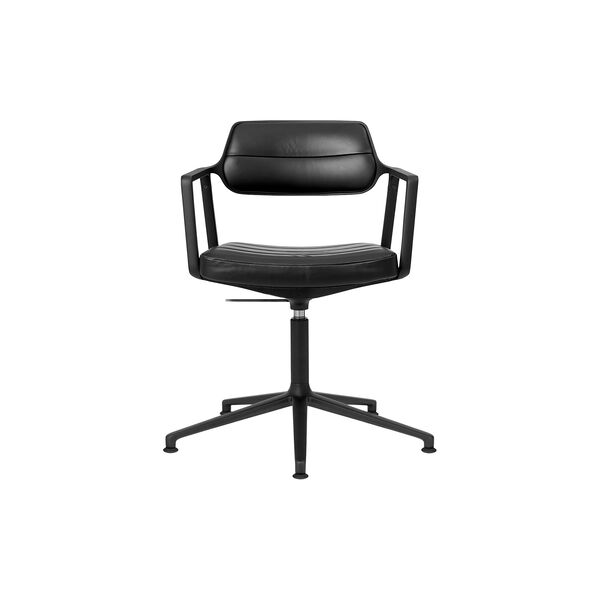 VIPP453 Swivel+-Stuhl mit Gleitern, schwarz/schwarz, Vipp