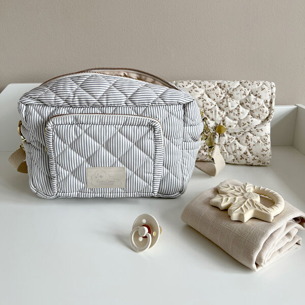 Gesteppte Wickelauflagen im 2er-Pack, lierre/almond, Cam Cam Copenhagen