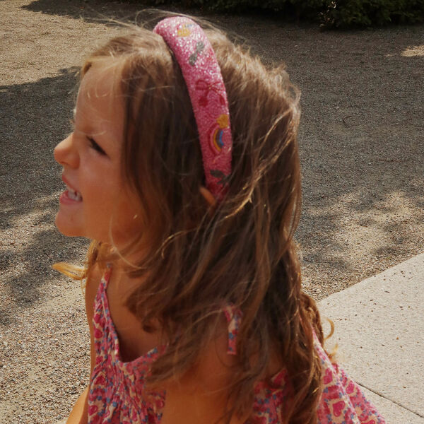 Haarreif mit Perlen, bubblegum, Konges Sl&oslash;jd