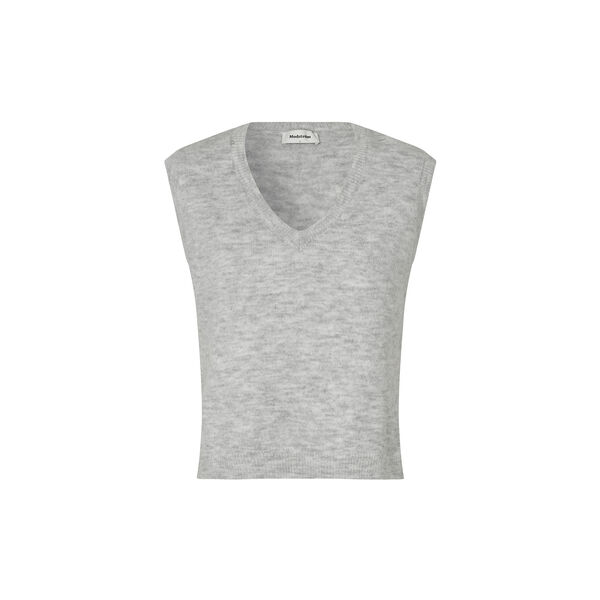 Petronellamd vest, grey melange, Modstr&ouml;m