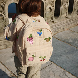 Juno gesteppter Pailletten-Rucksack Midi, frapp&eacute;, Konges Sl&oslash;jd