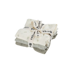 3-pack Muslin, sophora leaves/mist green, Sebra