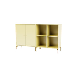 PAIR Classic Sideboard with Brass Legs, 159 camomile, Montana Furniture