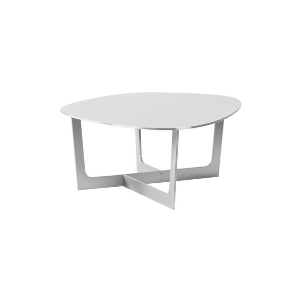 Insula Coffee Table, brushed aluminium, Fredericia Furniture