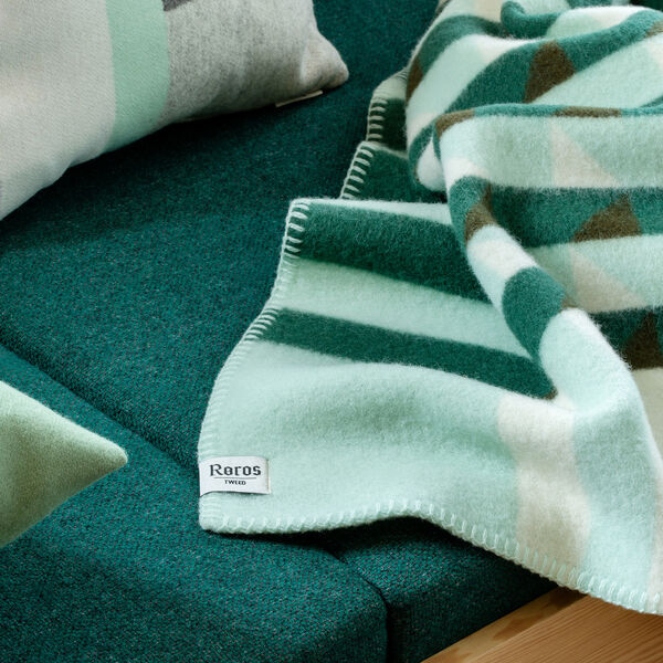 KVAM Throw, green, R&oslash;ros Tweed