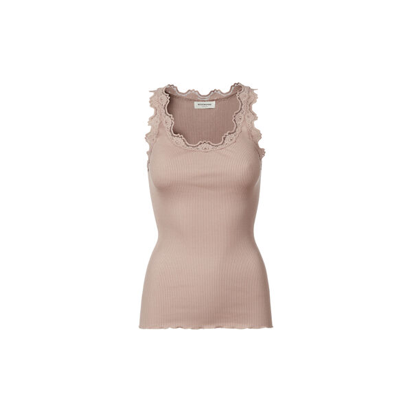 Silk Top w/ Lace , vintage powder, Rosemunde