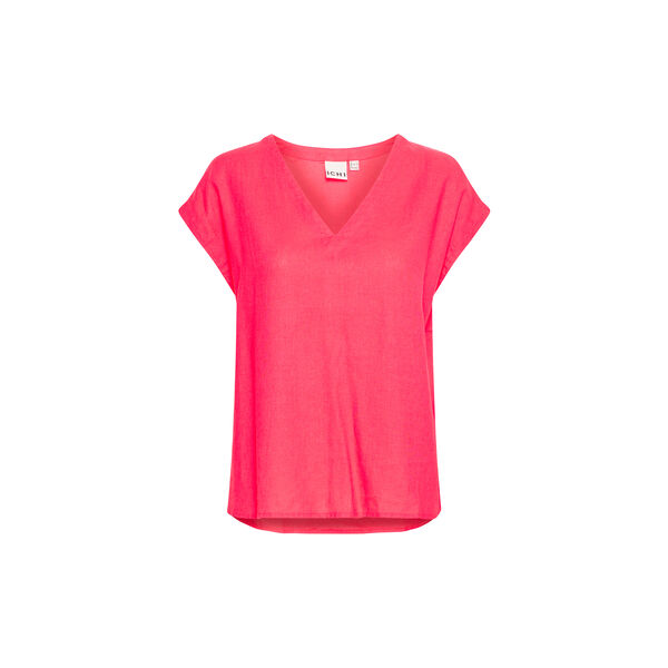IHLINNO Blouse with Short Sleeve, geranium, ICHI