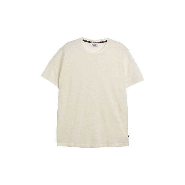 Linen - T-Shirt, pure wei&szlig;, SAND Copenhagen