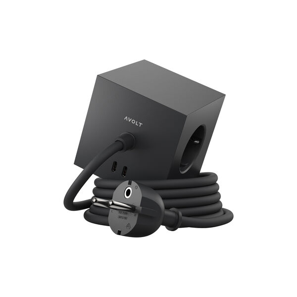 Square 1 USB-C (30W), stockholm schwarz, Avolt