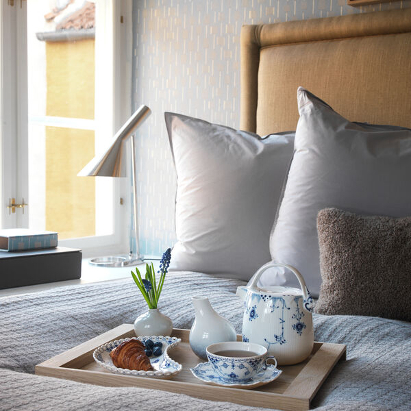 Musselmalet Vollspitze halbmondf&ouml;rmige Asiette 22 cm, Royal Copenhagen