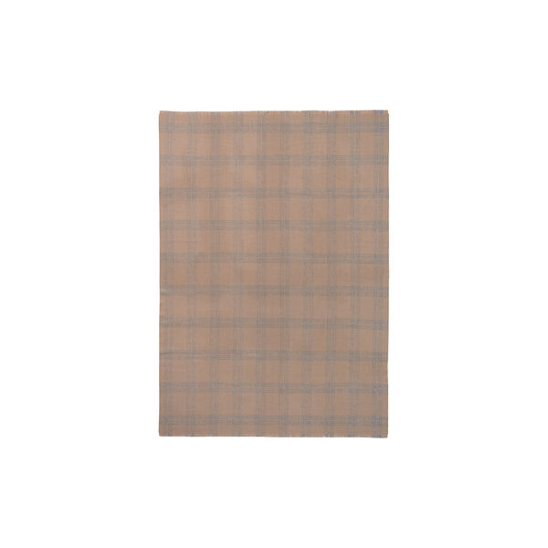 Check Throw, camel/light grey, ELVANG