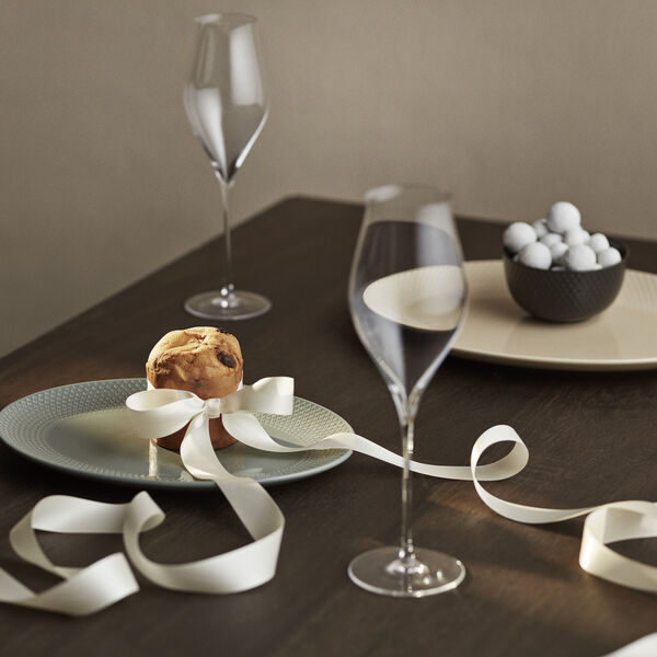 Rhombe Earth Oval serving dish, moss, Lyngby Porcel&aelig;n