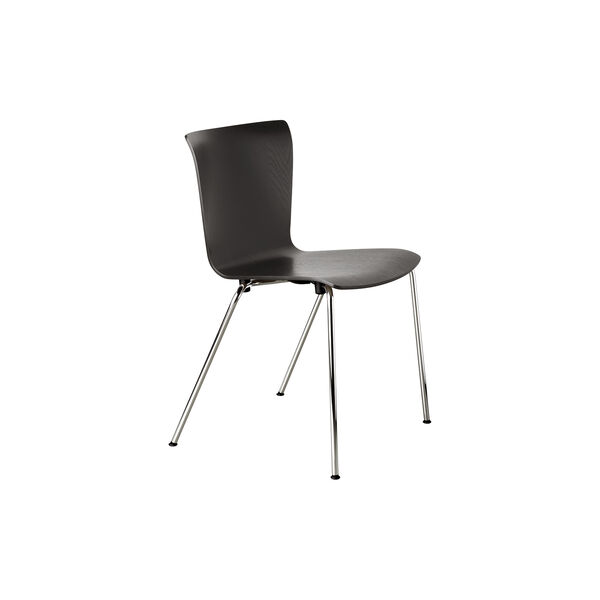 Vico Duo&trade; VM110 Esszimmerstuhl, schwarz lackierte Esche/chrom, Fritz Hansen