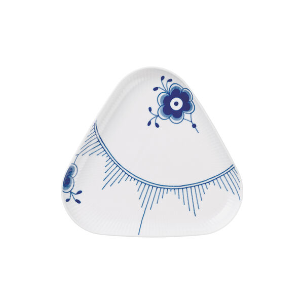 Dreieckige Servierplatte, Blau Mega Gerippt, Royal Copenhagen