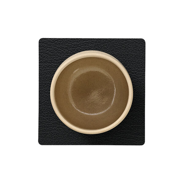 Bull glass mat Square, black, LIND DNA
