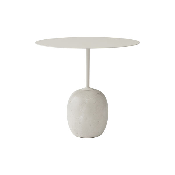 Lato Table LN9 Lounge Table, Crema Diva marble/ivory white, &Tradition