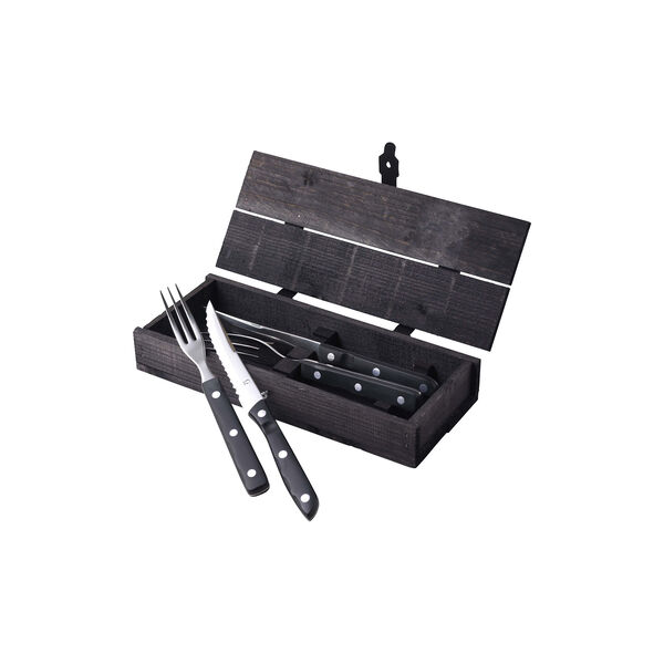 Old Farmer Besteck-Set, schwarz, 4 Teile, Gense