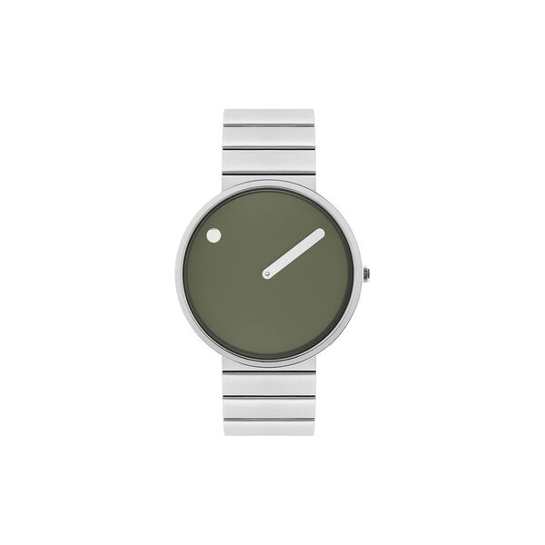 Picto Wrist Watch, fresh olive/brushed steel, PICTO