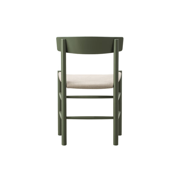 J39 Mogensen Stuhl mit gepolstertem Sitz, khaki green/natur kanvas, Fredericia Furniture