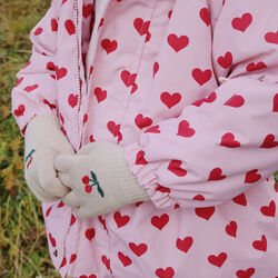 2er-Pack Filla Handschuhe, cherry/stripe, Konges Sl&oslash;jd