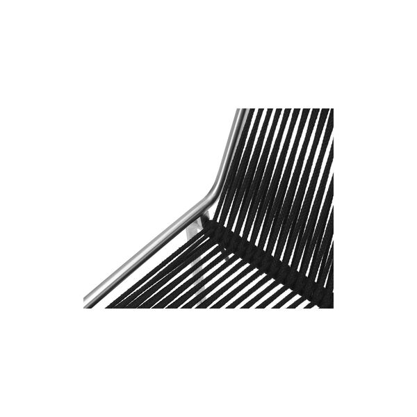 Noel Lounge Chair, steel/black linen, Thorup Copenhagen