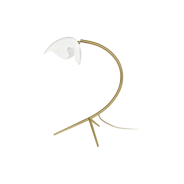 PS38 Tischleuchte, wei&szlig;/messing, ATBO