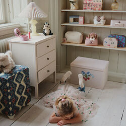 Storage Basket Large, cherry bow, Konges Sløjd