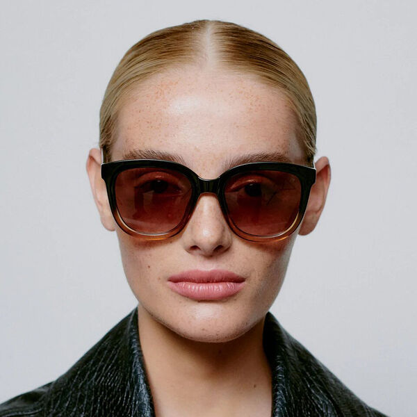 Billy Sunglasses, black/brown transparent, A. KJ&AElig;RBEDE