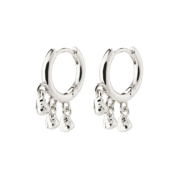 HALLIE Hoop Earrings, silver, Pilgrim