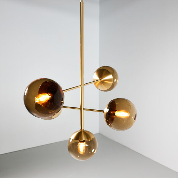 Lord Diva Pendant, brass/brown, Rubn