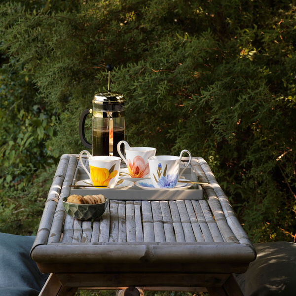 Flora Hochhenkeltasse mit Untertasse Tulpe 27 cl, Royal Copenhagen