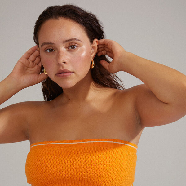 AUTUMN Chunky Retro Hoop Earrings, gold, Pilgrim