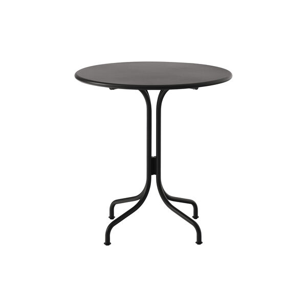 Thorvald SC96 Outdoor Café Table Round, warm black, &Tradition
