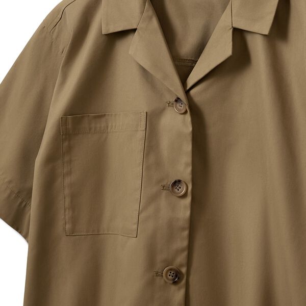 MAVIRASW BOXY SHORT SLEEVE SHIRT, light brown, Sofie Schnoor