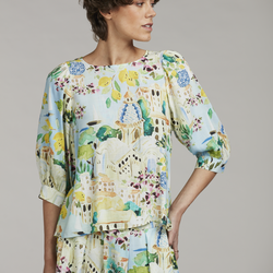 Carmen Blouse Puff sleeve, multi pattern, Stenstr&ouml;ms