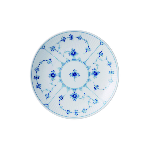 Musselmalet Gerippt Coupe-Teller &Oslash; 19 cm, Royal Copenhagen