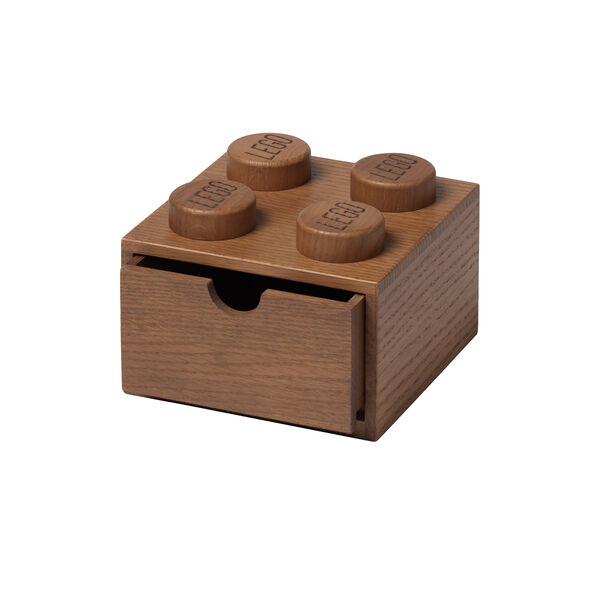 LEGO&reg; 2x2 Desk Drawer, dark stained oak, Room Copenhagen