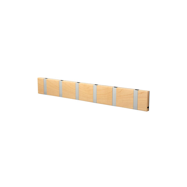 KNAX Horizontal 6 Coat Rack, maple/grey, LoCa
