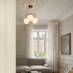 Miira 3 Circular Pendant, dark bronze/opal, Nuura